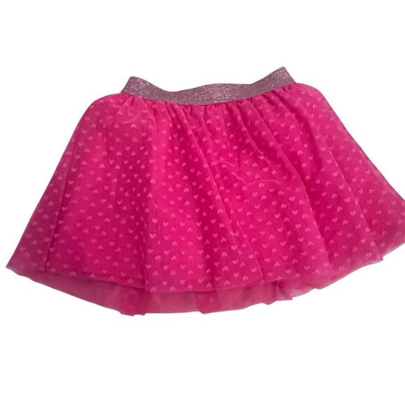 Cat and Jack girls tulle pink skirt with heart detail size xs 4/5 - Picture 1 of 7